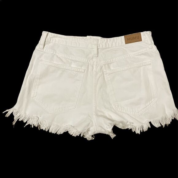 NWOT Show Me Your Mumu High Waisted White Shorts Size 32 - Picture 5 of 12